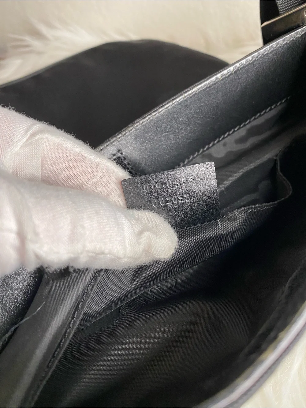 Gucci Black Nylon Messenger Bag with Leather Trim UNISEX